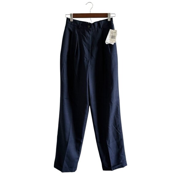 VTG Ralph Lauren Women’s Sz XS/S Wool Plaid Pleated Trouser Pants USA Made NEW - Picture 1 of 15